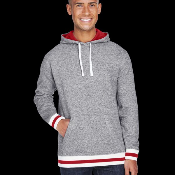 Adult Peppered Fleece Lapover Hooded Sweatshirt Thumbnail