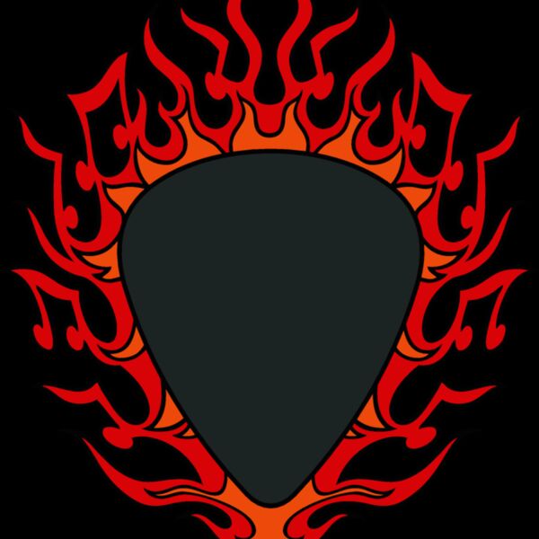 flaming guitar pick Thumbnail