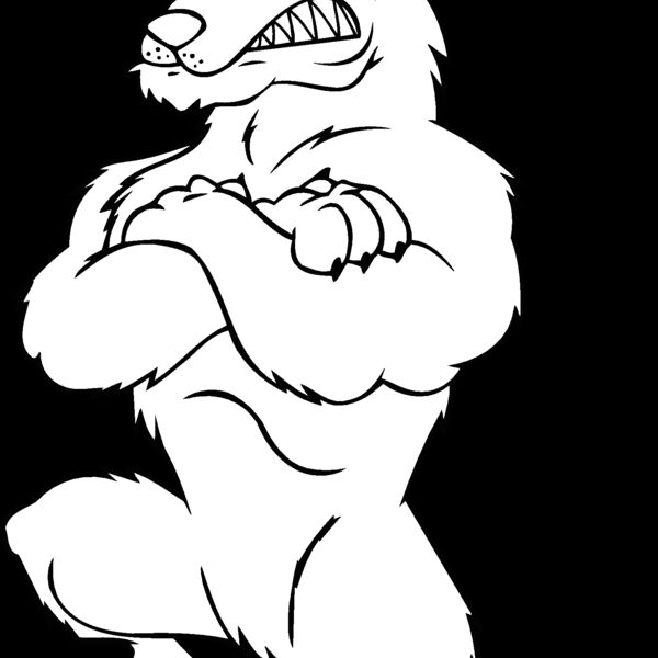 wolf standing on ball Thumbnail