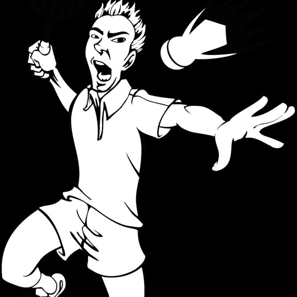 badminton 01bw Thumbnail